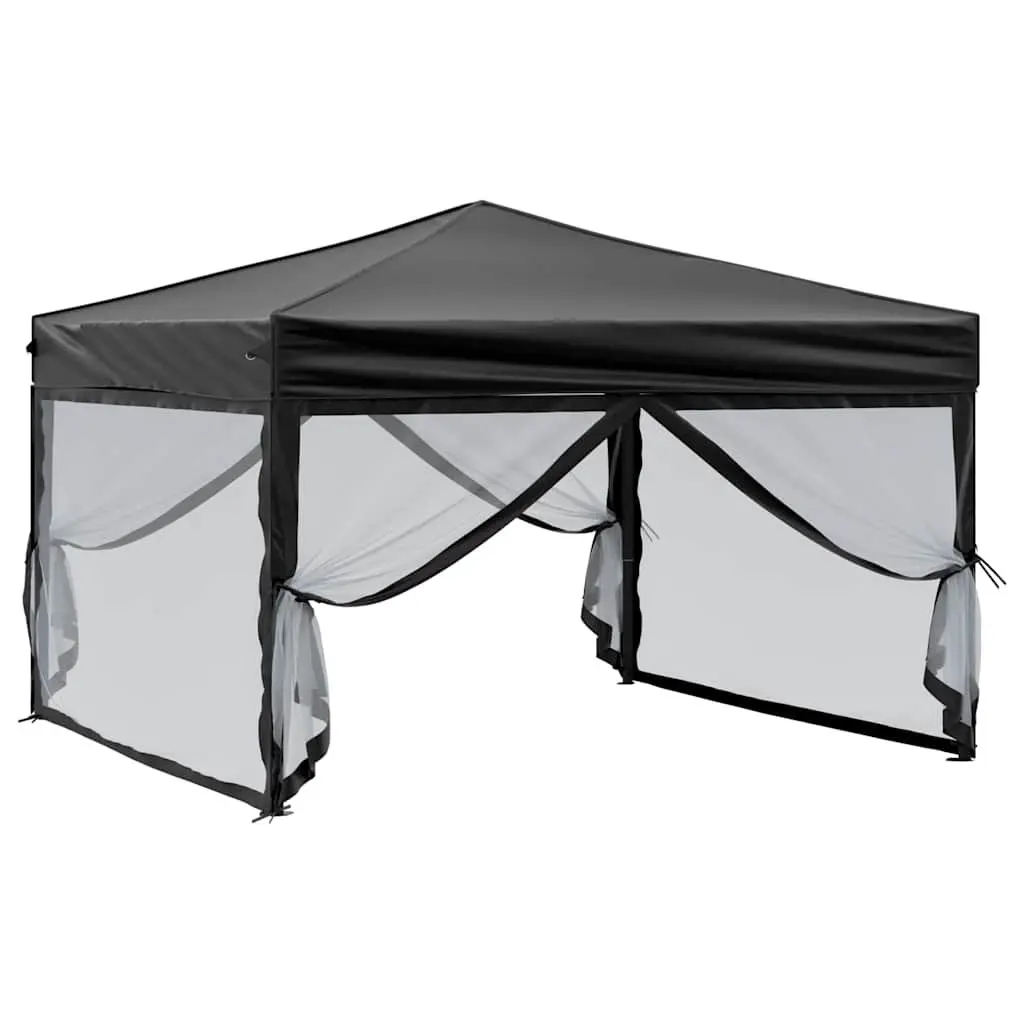 Folding Party Tent Outdoor Canopy Gazebo 3x3m Black