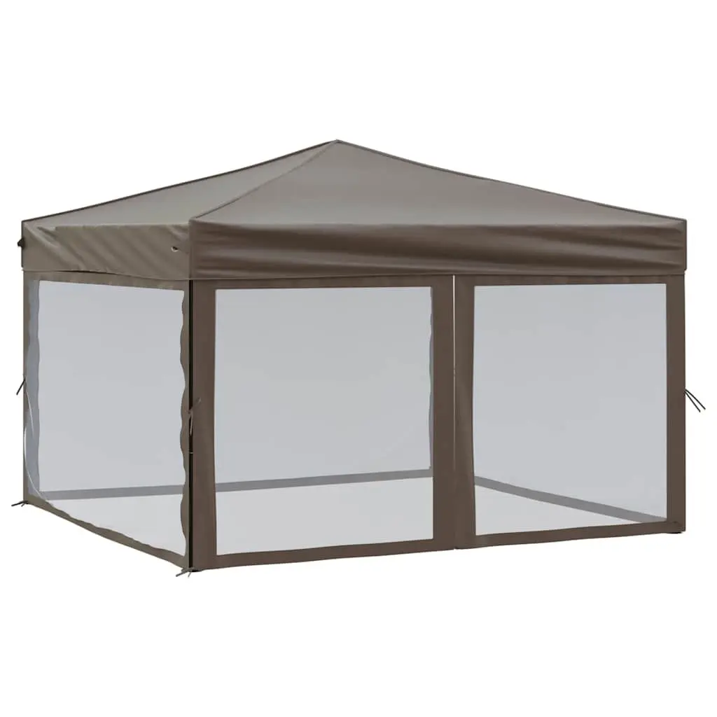 Folding Party Tent Outdoor Canopy Gazebo 3x3m Taupe