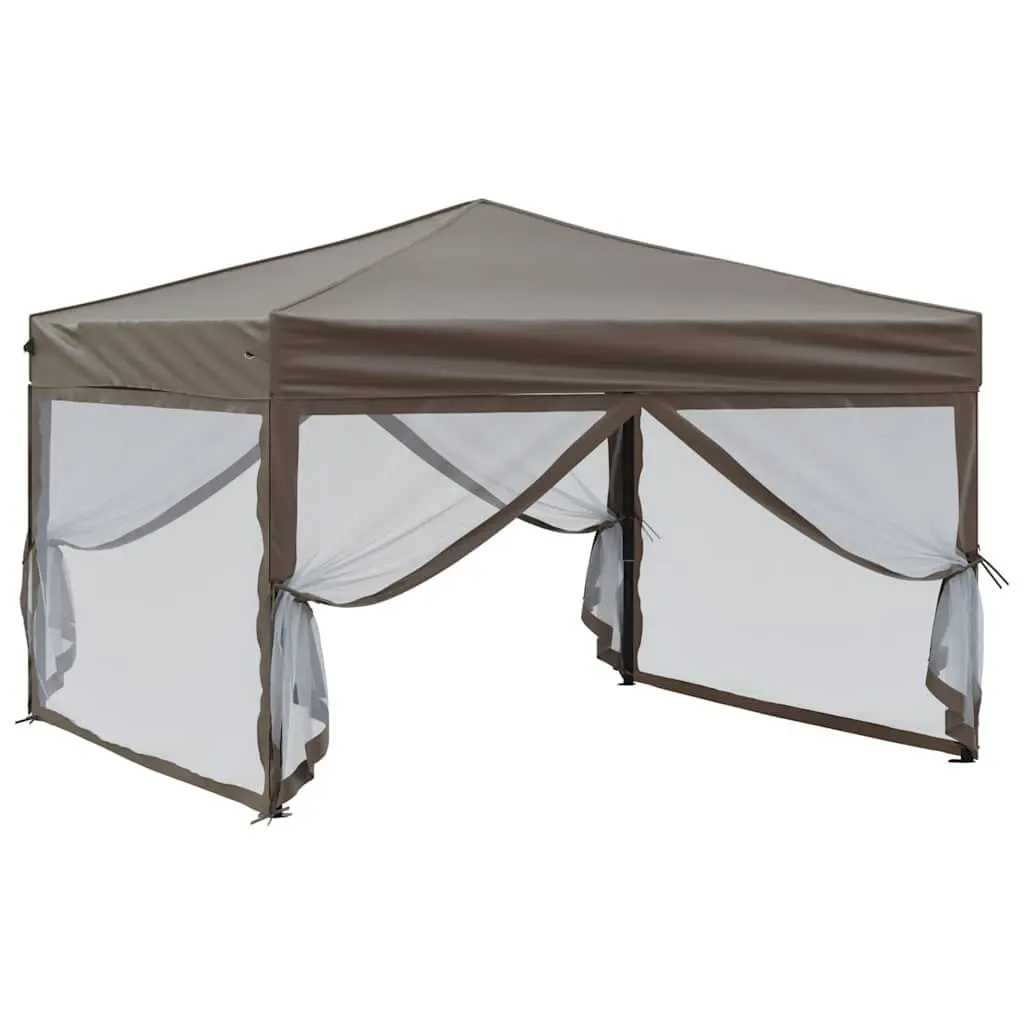 Folding Party Tent Outdoor Canopy Gazebo 3x3m Taupe