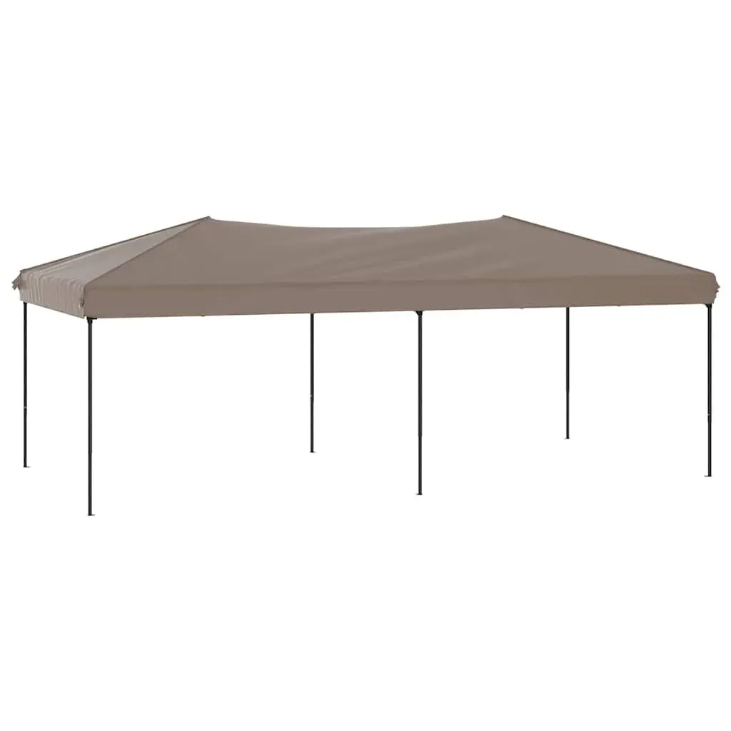 Folding Party Tent Outdoor Canopy Taupe 3x6m