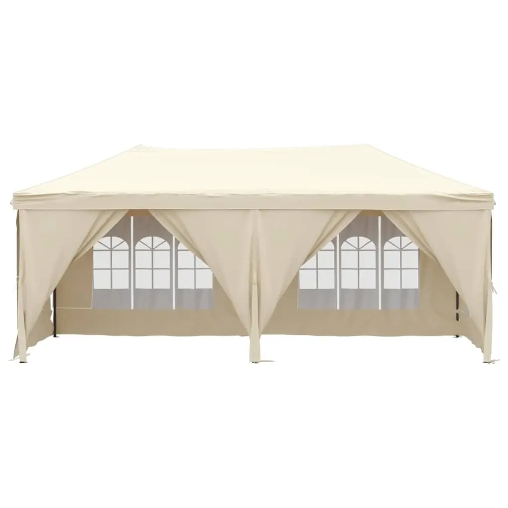 Folding Party Tent Outdoor 3x6m with Sidewalls Cream