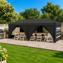 Folding Outdoor Canopy Gazebo 3x6 m with Sidewalls