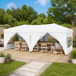 3x6m Folding Party Tent with Sidewalls - Specs Inside!