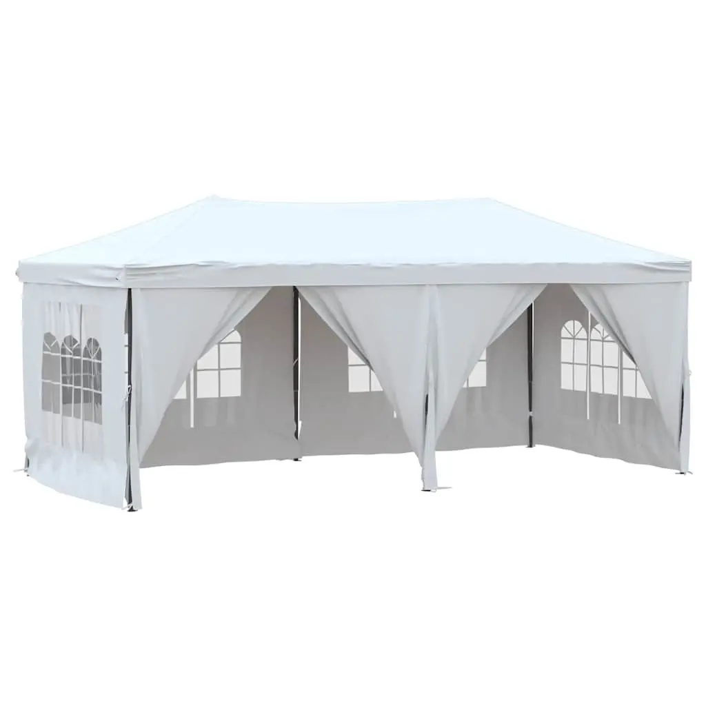 Folding Party Tent with Sidewalls White 3x6m Outdoor Canopy Gazebo Marquee