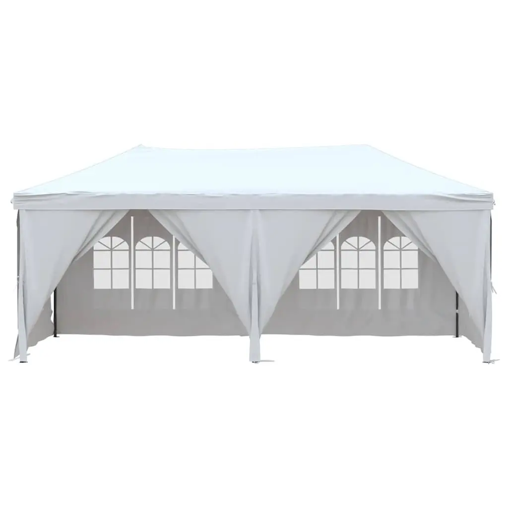 Folding Party Tent with Sidewalls White 3x6m Outdoor Canopy Gazebo Marquee