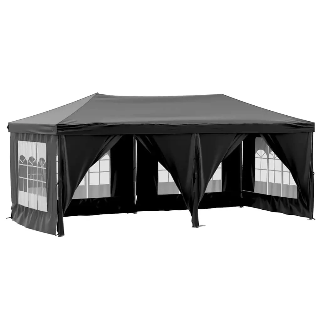 Folding Party Tent Outdoor Use 3x6 m Black