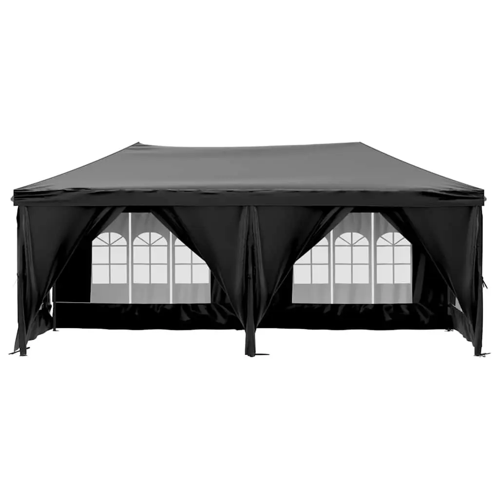 Folding Party Tent Outdoor Use 3x6 m Black