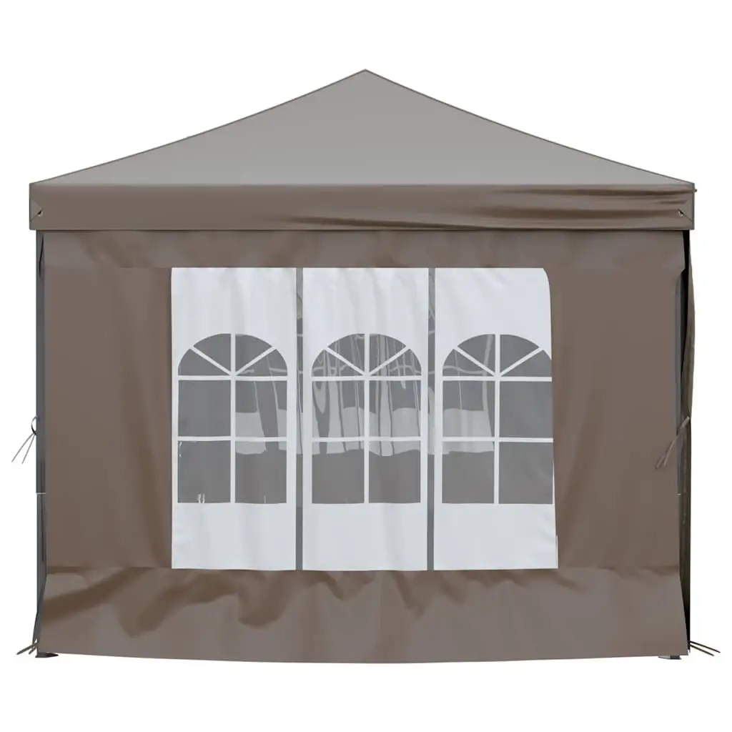 Folding Party Tent Outdoor 3x6m Taupe Canopy Gazebo with Sidewalls