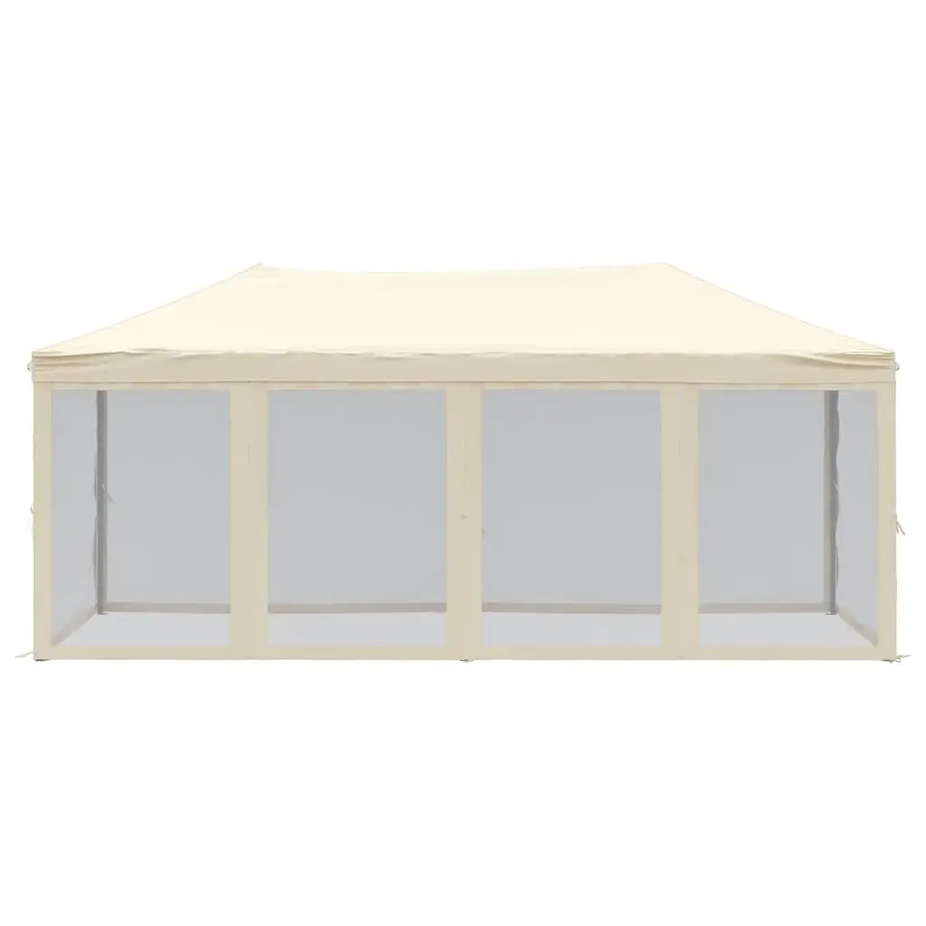 Folding Party Tent Outdoor Use Cream 3x6 m