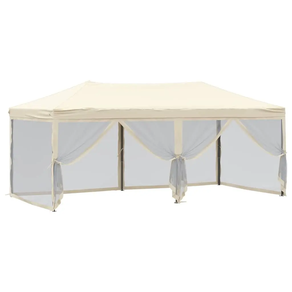 Folding Party Tent Outdoor Use Cream 3x6 m