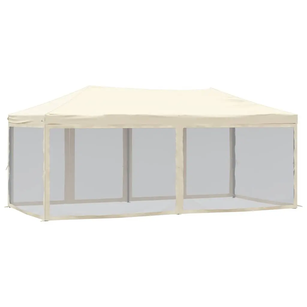 Folding Party Tent Outdoor Use Cream 3x6 m