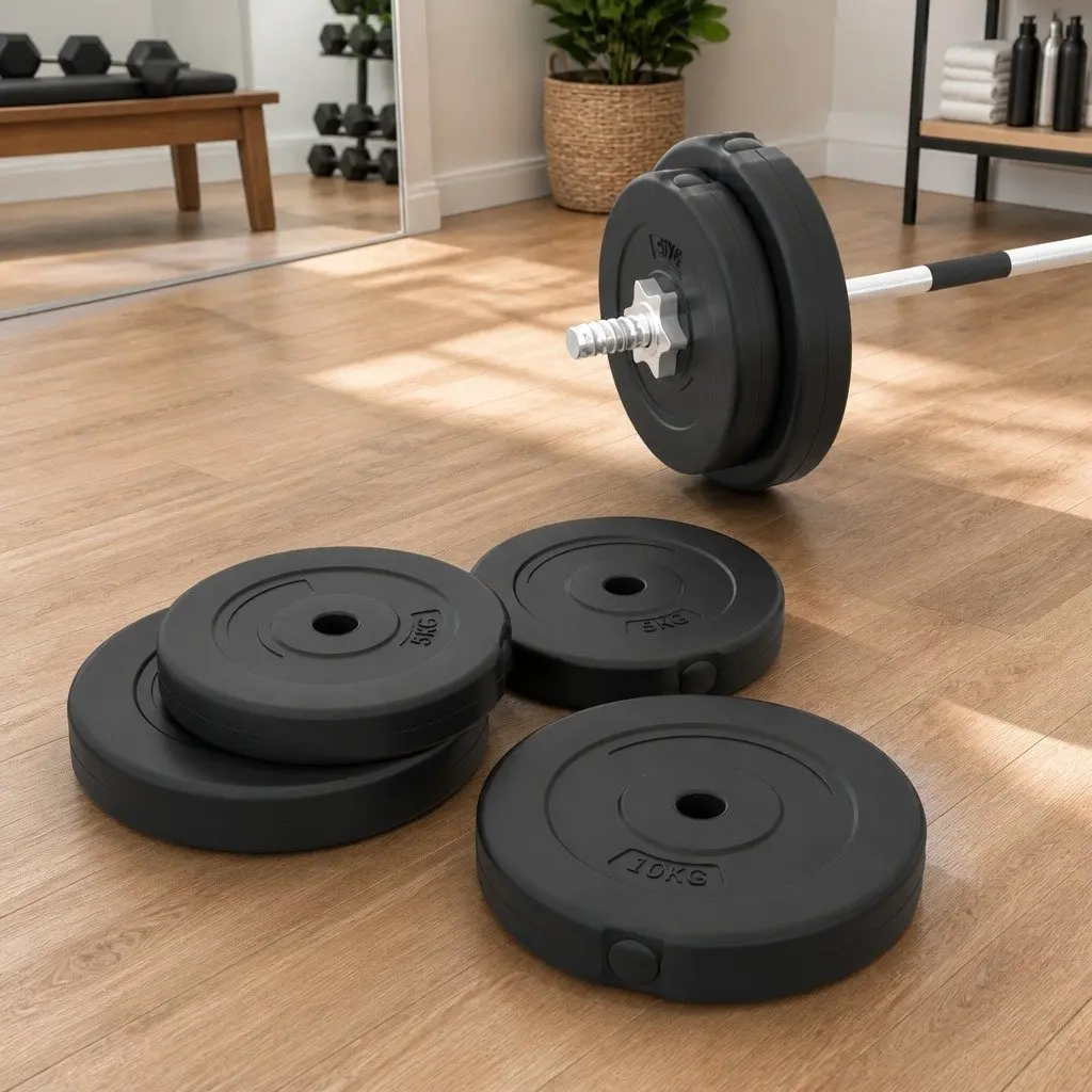 Weight Plates 4 pcs 30 kg Cement Dumbbell Barbell Plates Home Gym Training
