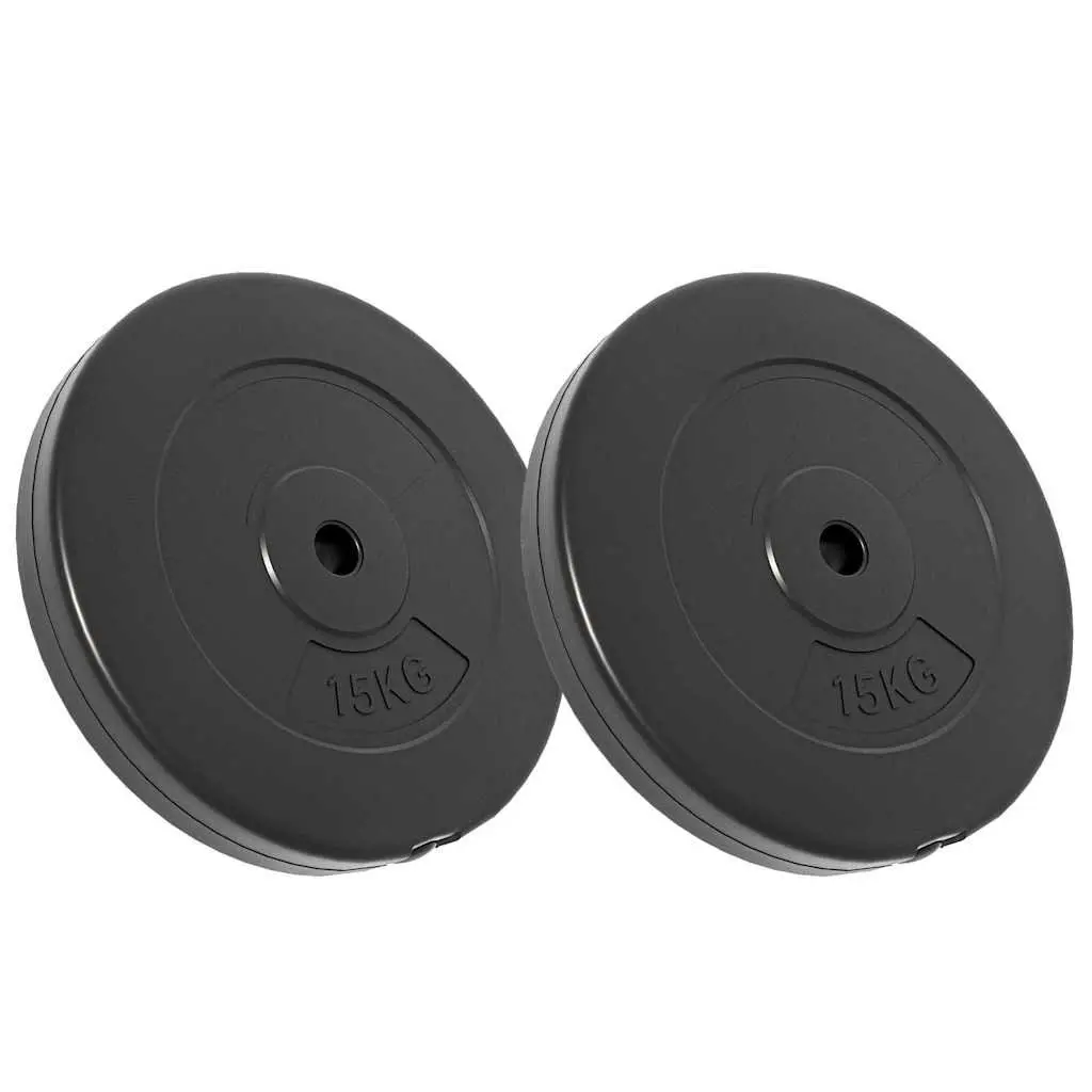 Weight Plates 2 pcs 30 kg Dumbbell Barbell Home Gym Training Fitness Exercise