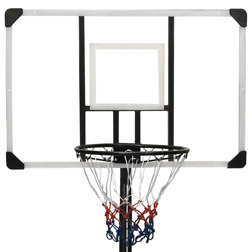 Basketball Hoop Stand Indoor Outdoor Adjustable 256-361cm Transparent Polycarbonate
