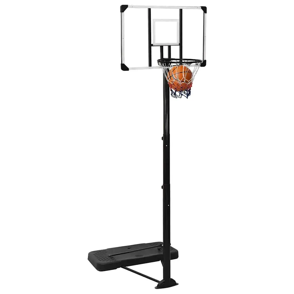 Basketball Hoop Stand Indoor Outdoor Adjustable 256-361cm Transparent Polycarbonate