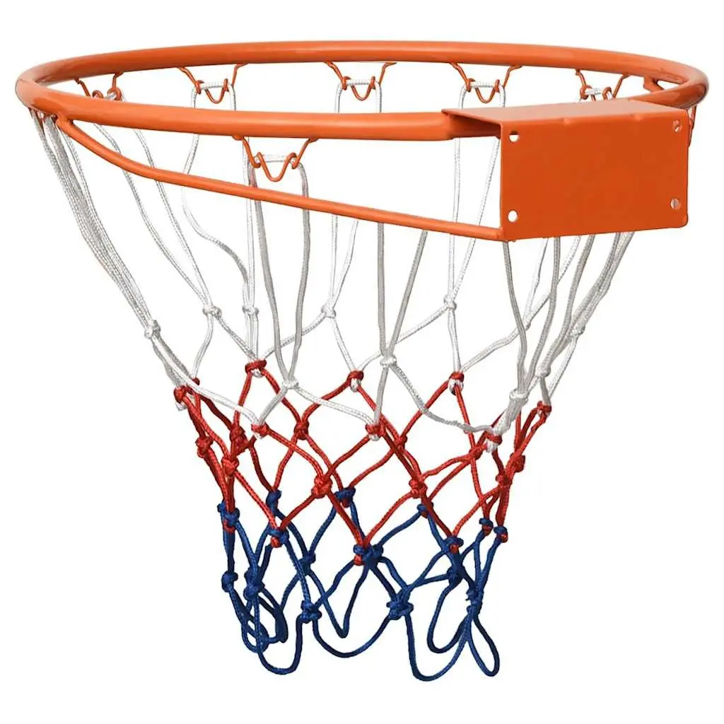Basketball Rim Indoor Outdoor 39cm Steel Frame Nylon Net
