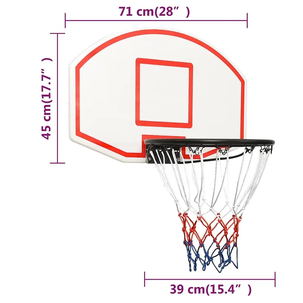 71x45cm Polyethene Wall-Mounted Basketball Backboard