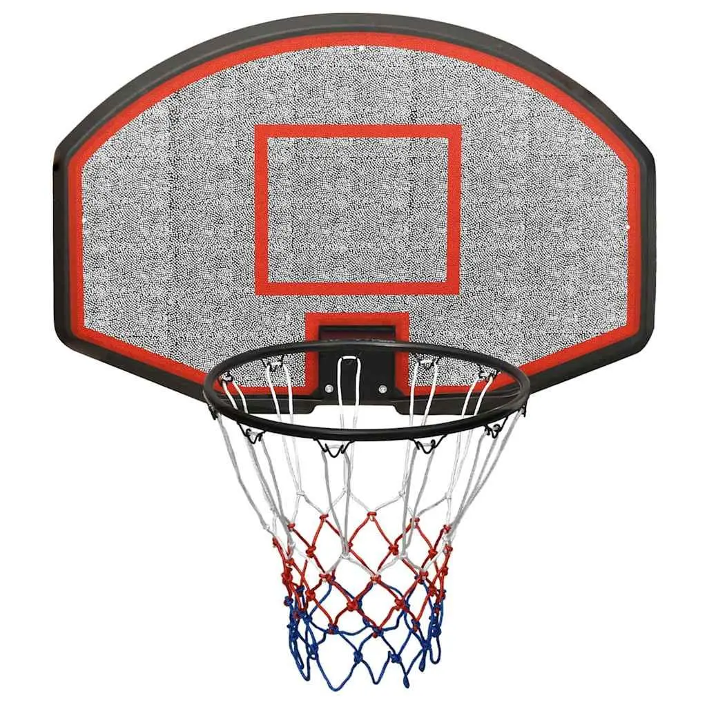 Basketball Backboard 90x60cm Black Polyethene Wall-Mounted Indoor Outdoor Hoop