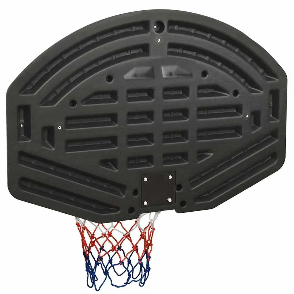 Basketball Backboard 90x60cm Black Polyethene Wall-Mounted Indoor Outdoor Hoop