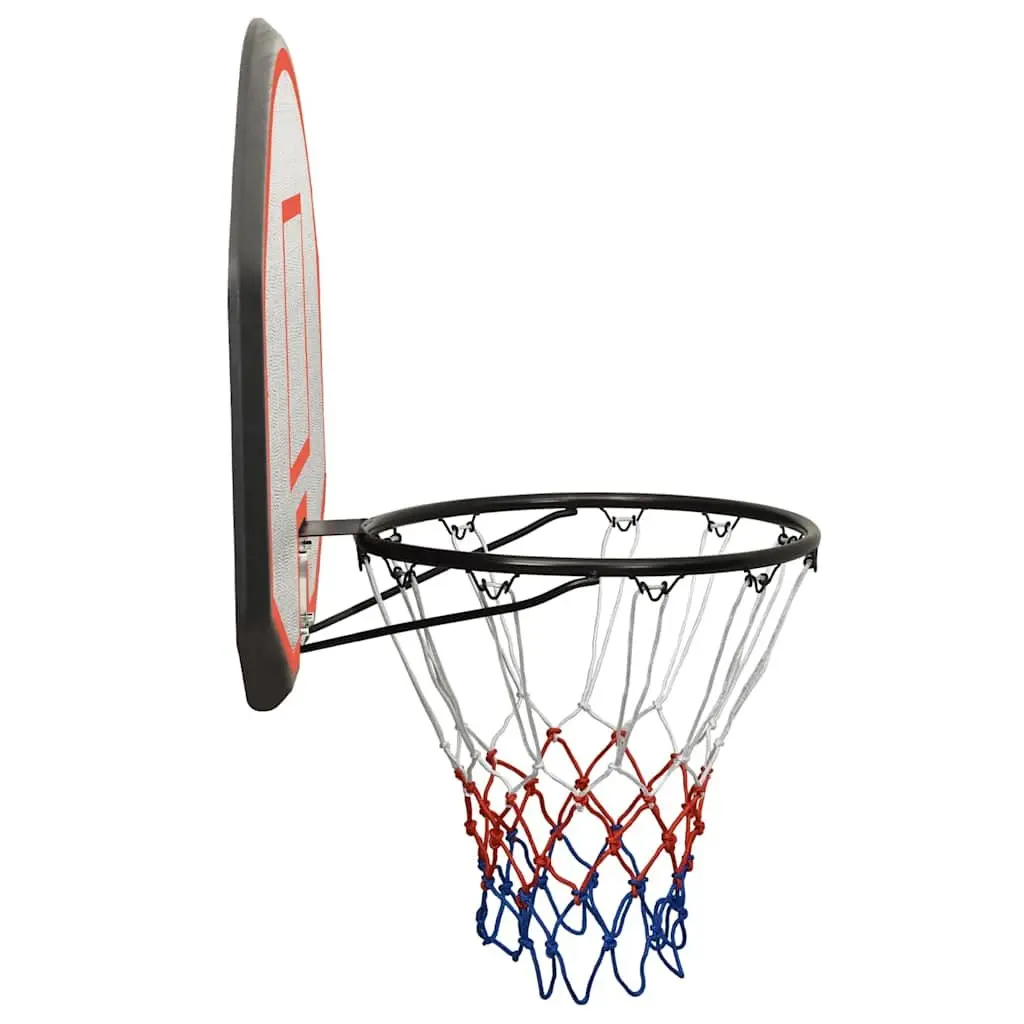 Basketball Backboard 90x60cm Black Polyethene Wall-Mounted Indoor Outdoor Hoop