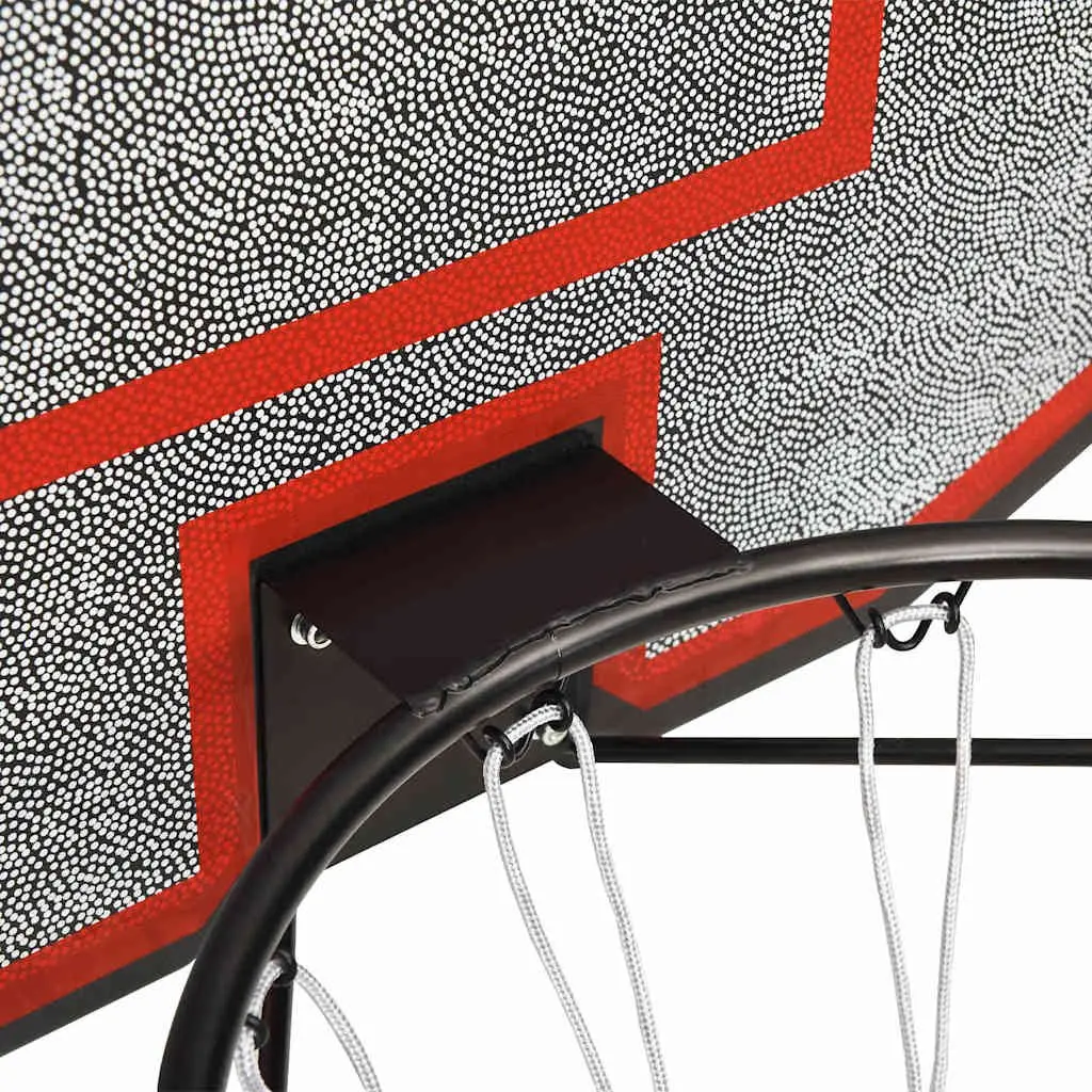 Basketball Backboard 90x60cm Black Polyethene Wall-Mounted Indoor Outdoor Hoop