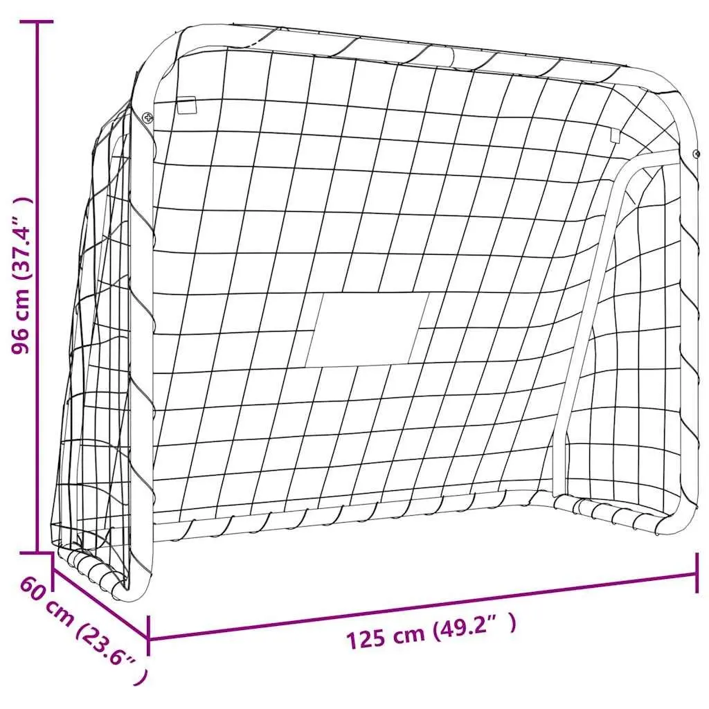 Football Goal for Training 125x96x60cm Steel Frame Polyester