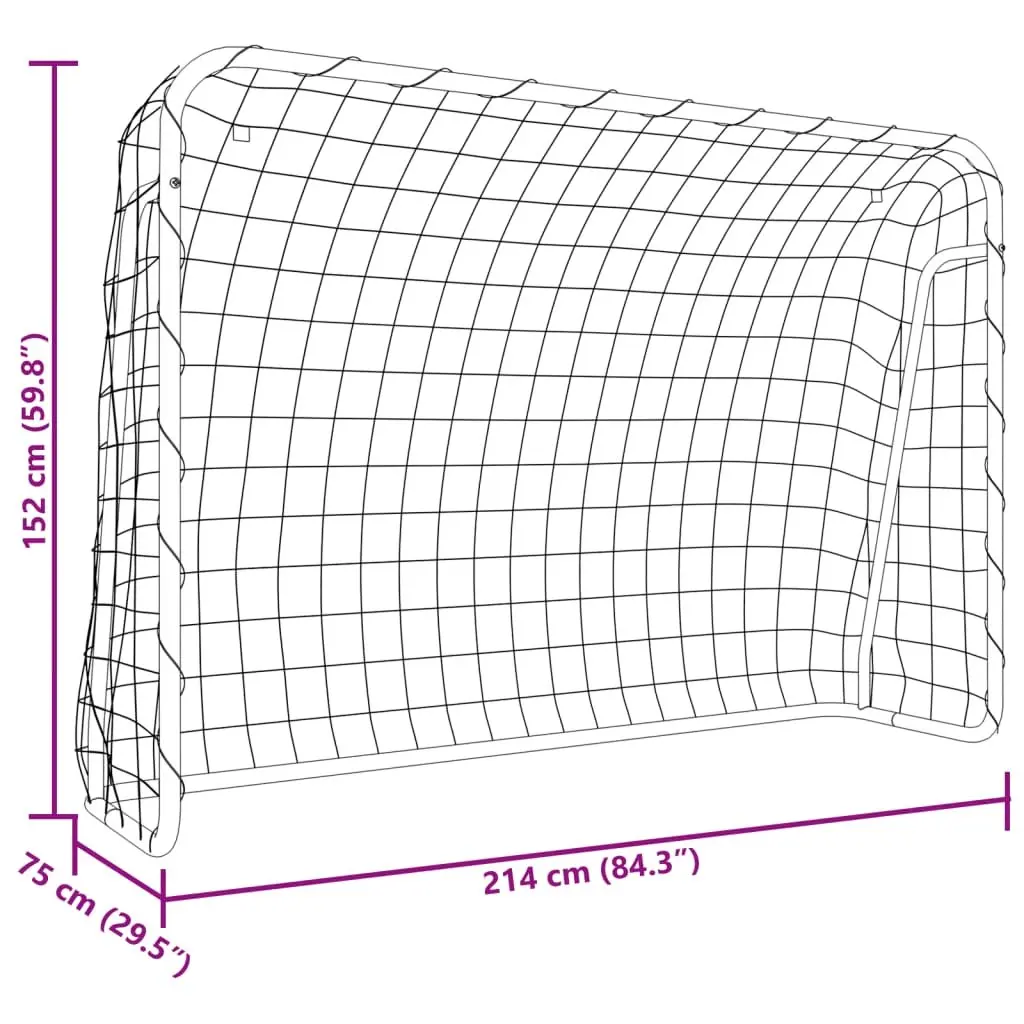 Football Goal for Training 214x75x152cm Steel Frame Polyester