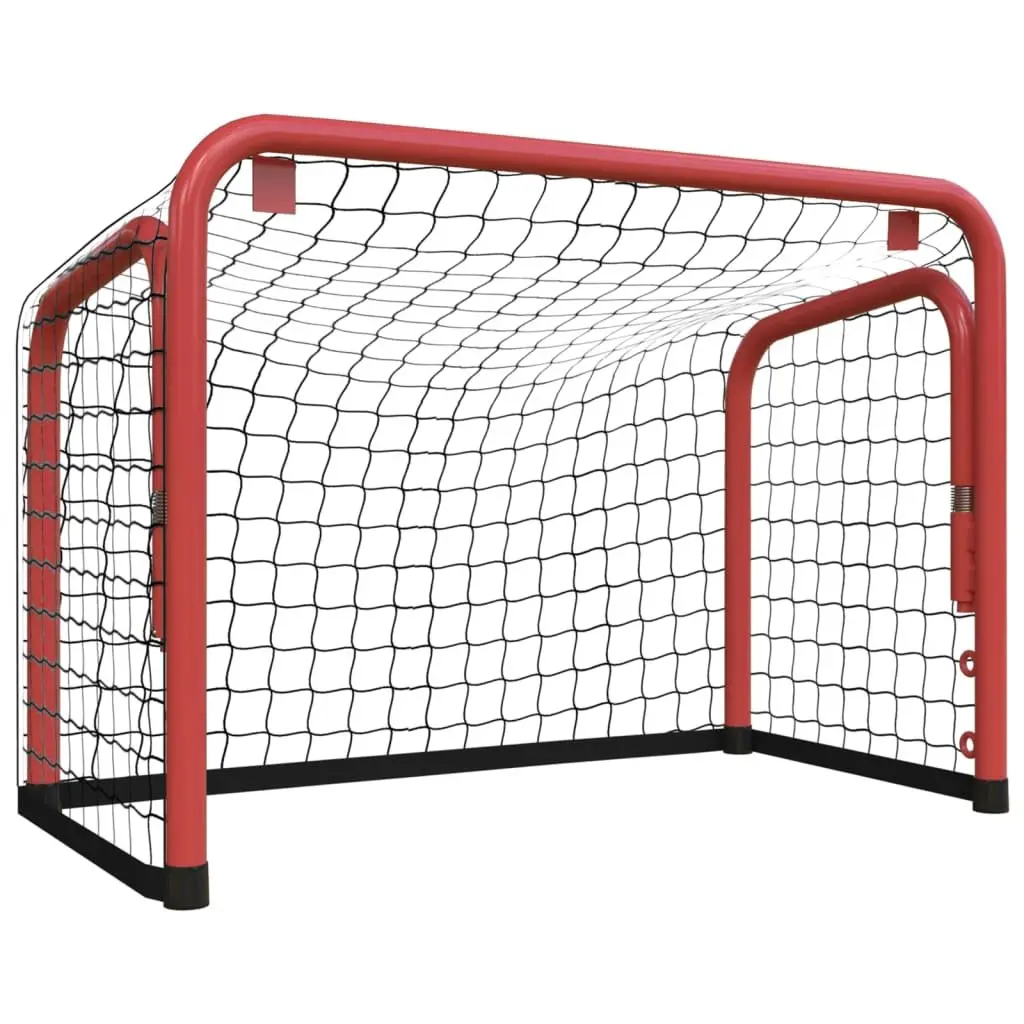 Hockey Goal for Training 68x32x47cm Steel Frame Polyester Net Red Black