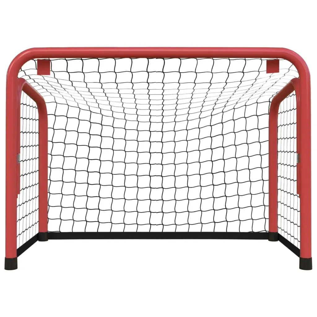 Hockey Goal for Training 68x32x47cm Steel Frame Polyester Net Red Black