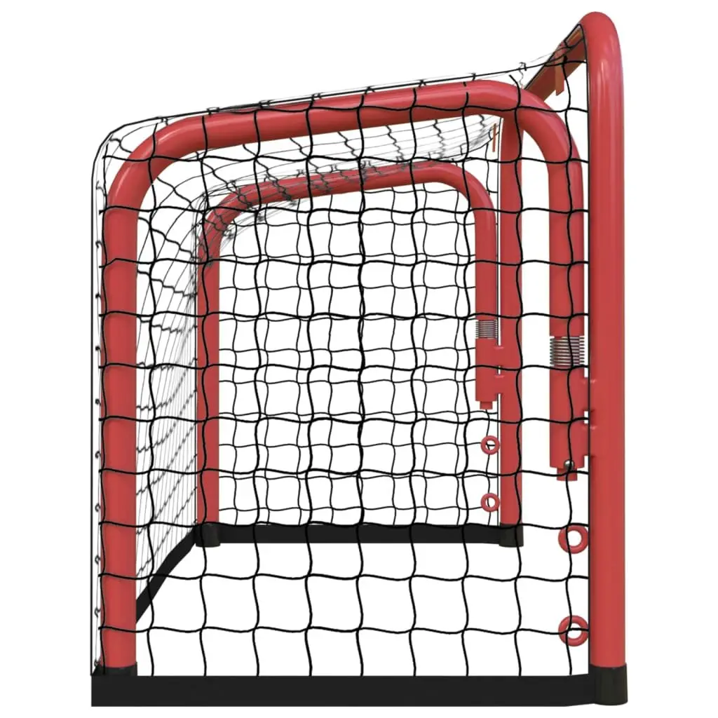 Hockey Goal for Training 68x32x47cm Steel Frame Polyester Net Red Black