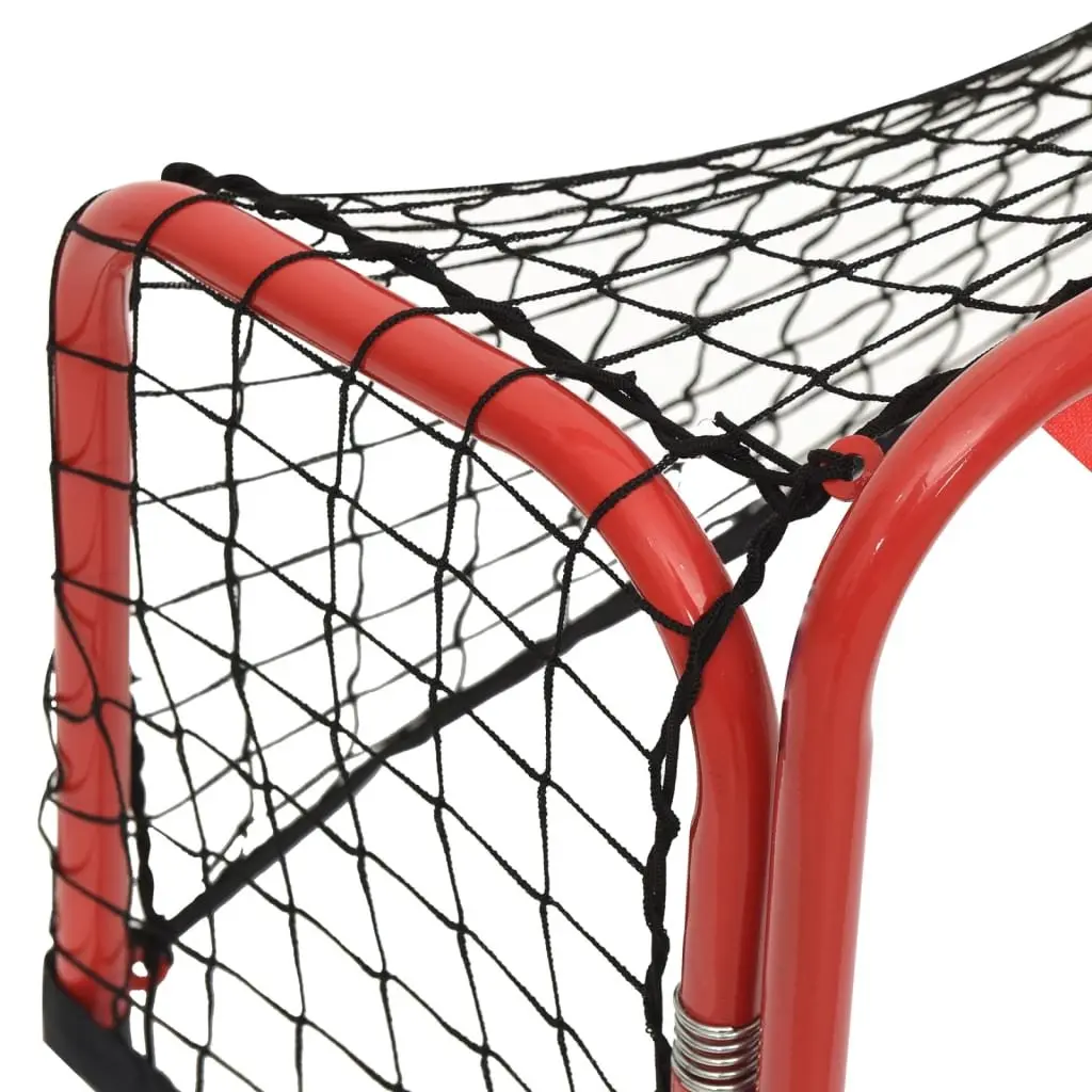 Hockey Goal for Training 68x32x47cm Steel Frame Polyester Net Red Black