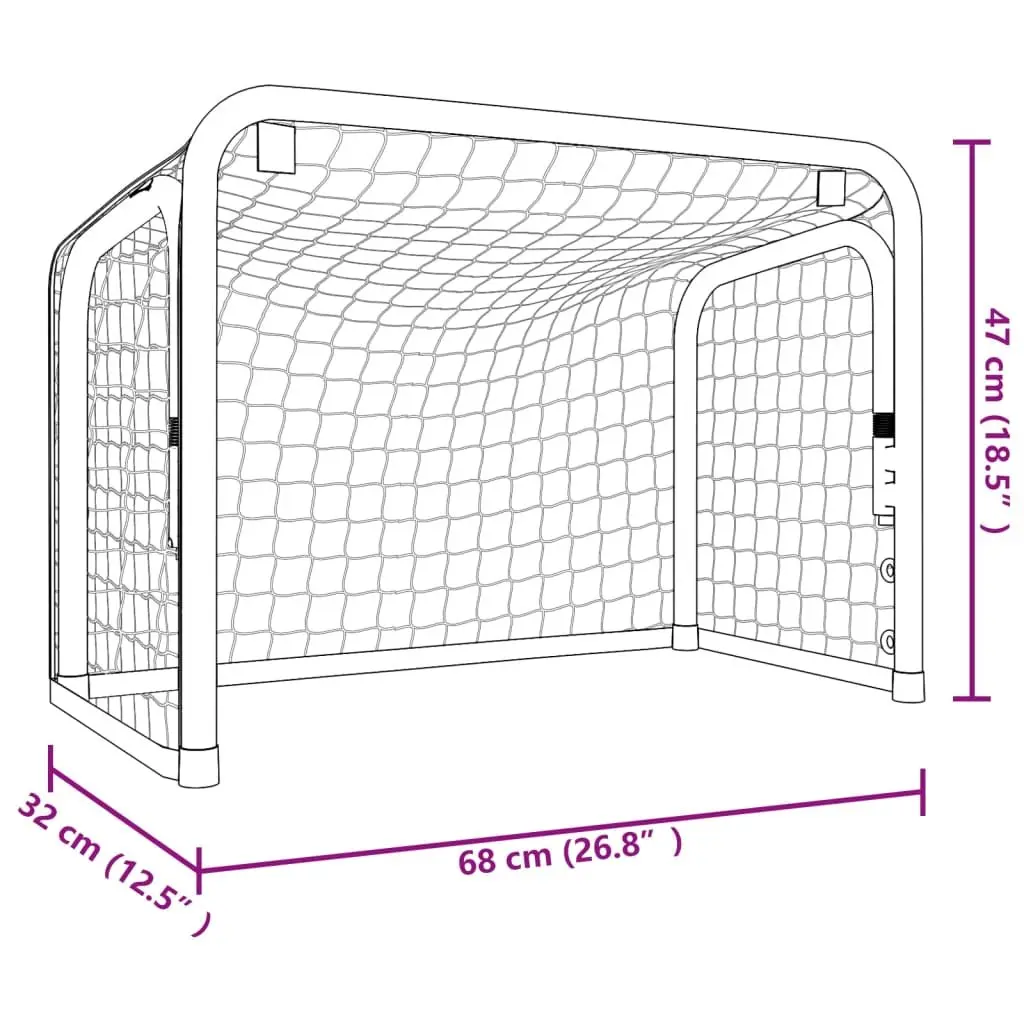 Hockey Goal for Training 68x32x47cm Steel Frame Polyester Net Red Black