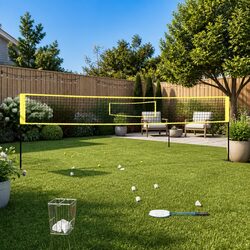 Badminton Net Dimensions 600x155 cm in Yellow and Black