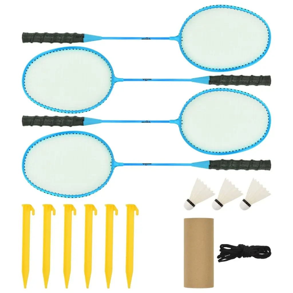 Badminton Net 600x155 cm Yellow Black PE Fabric Portable Outdoor Games Garden