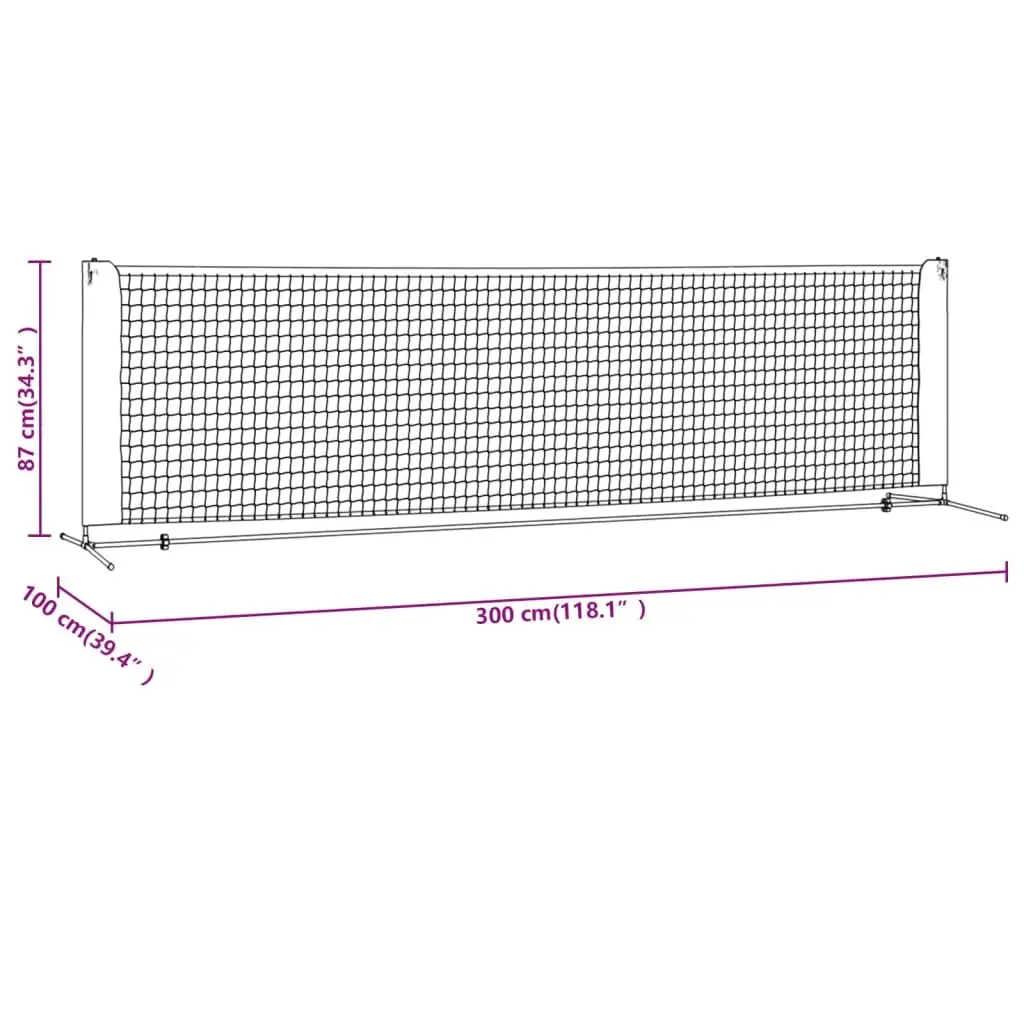 Tennis Net for Garden Backyard 300x100x87 cm Polyester