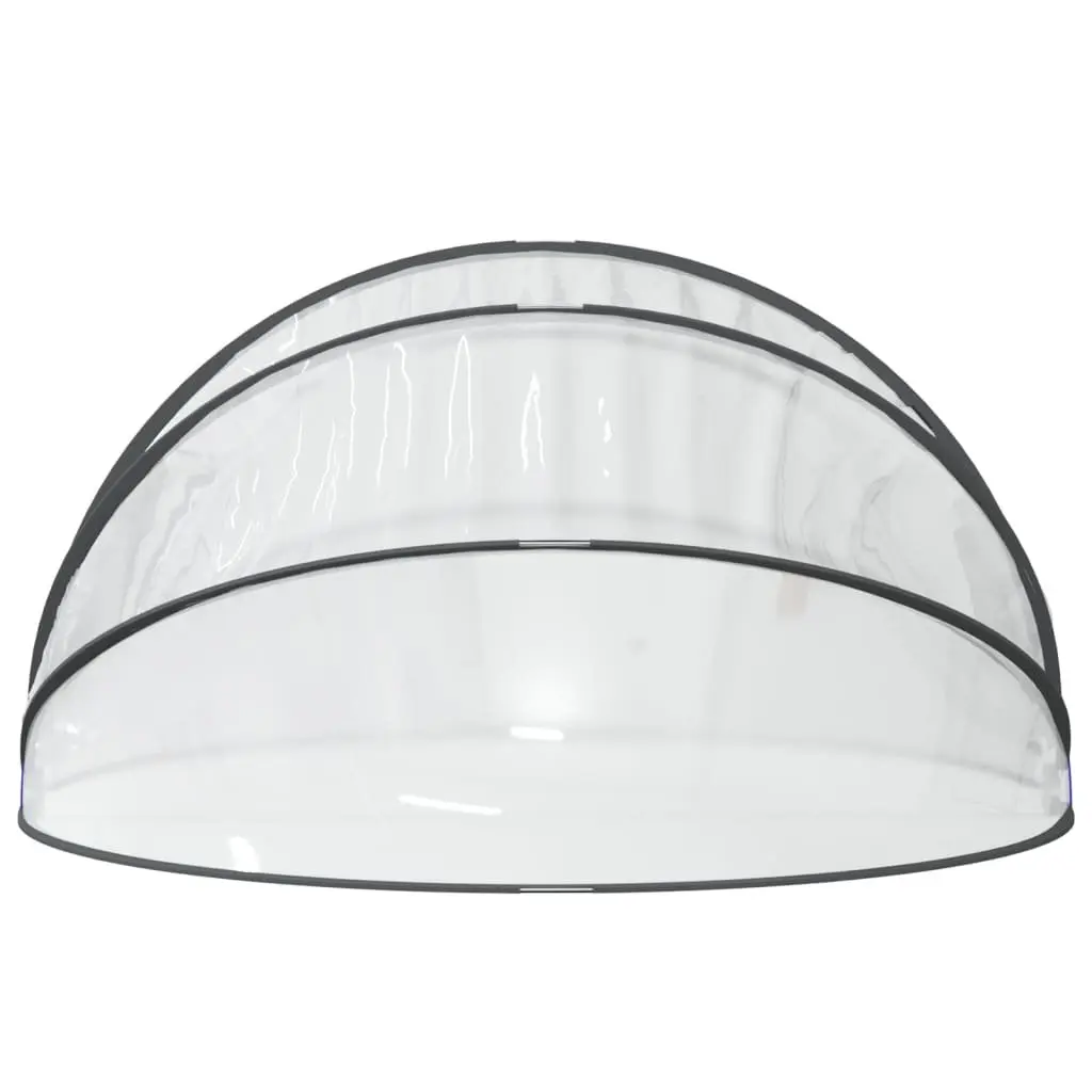 Pool Dome Round 376x188 cm Transparent PVC Shelter Cover Hinged Tent