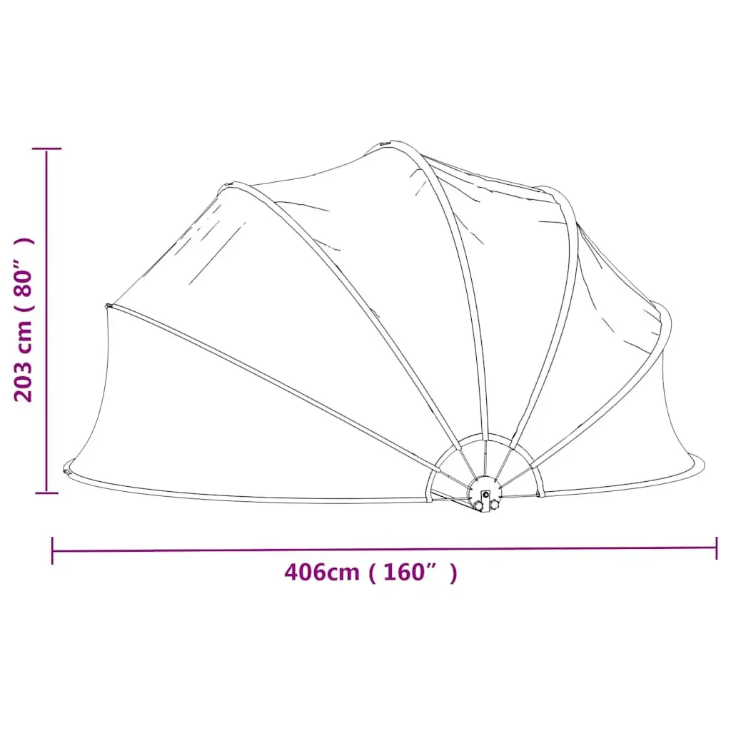 Pool Dome Shelter 406x203 cm UPF 30 PVC