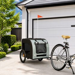 Specifications of Grey Oxford Fabric Pet Bike Trailer