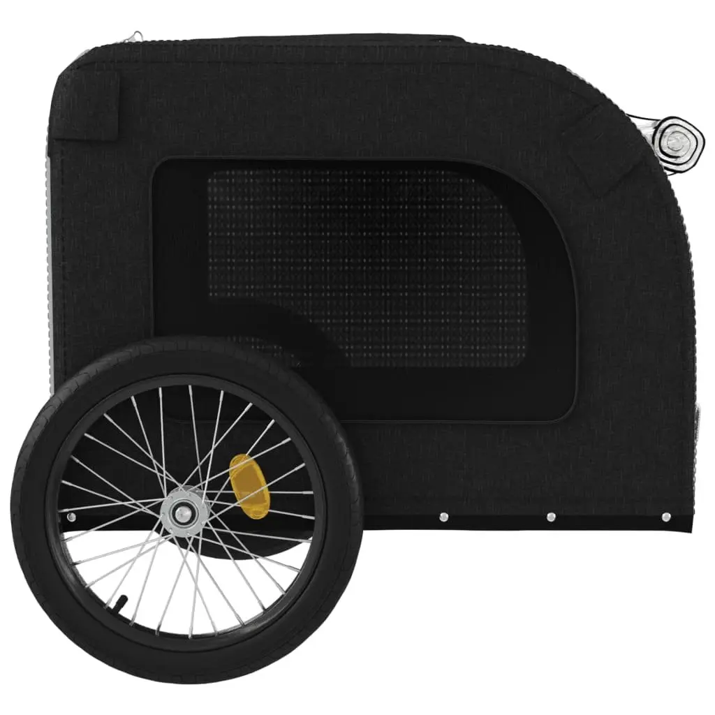 Pet Bike Trailer for Small Dogs Grey Oxford Fabric Iron Frame