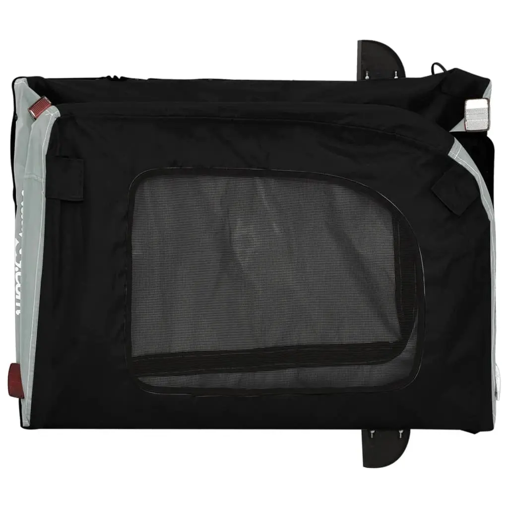 Pet Bike Trailer for Small Dogs Grey Oxford Fabric Iron Frame