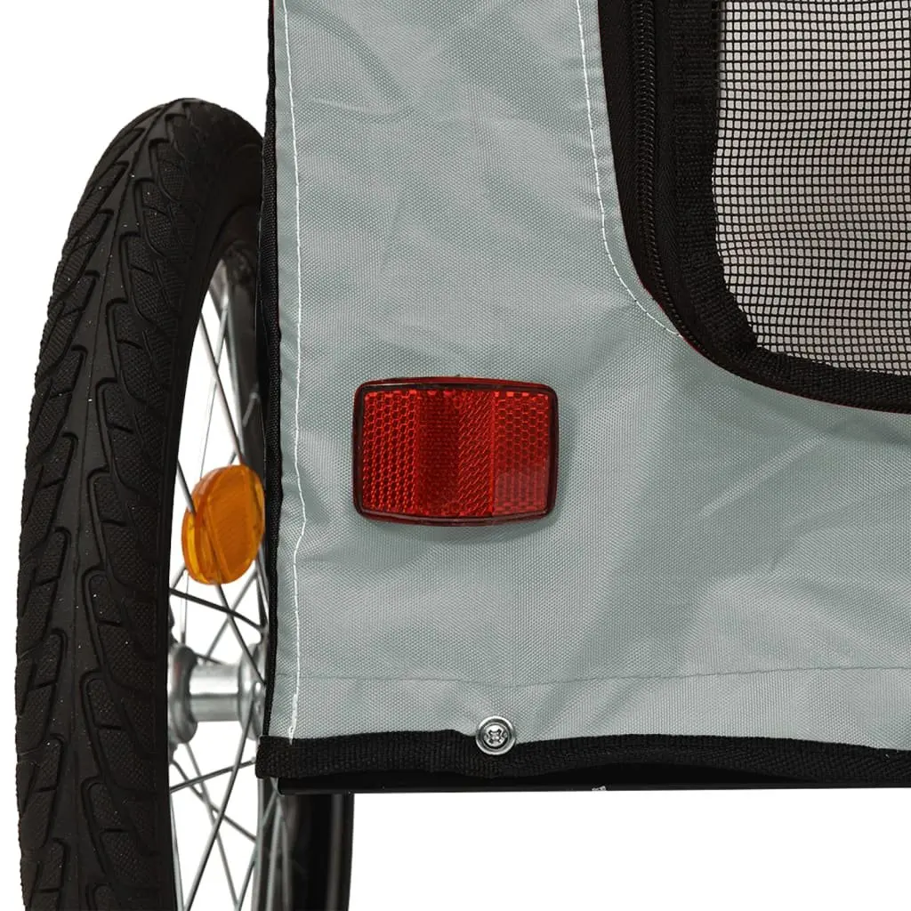 Pet Bike Trailer Black Oxford Fabric Iron Frame Small Dogs Bicycle Cargo