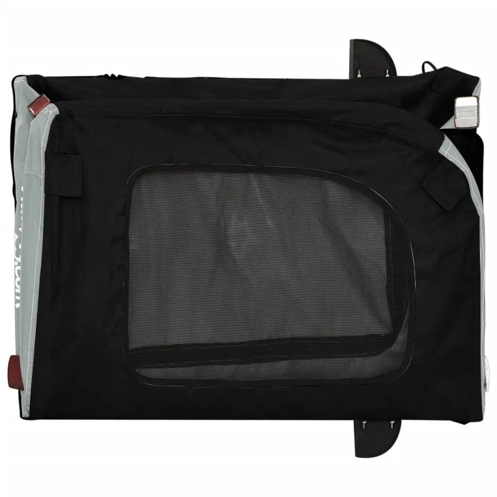 Pet Bike Trailer Black Oxford Fabric Iron Frame Small Dogs Bicycle Cargo
