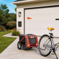 Small Dog Bike Trailer Specifications: Iron Frame & PVC Cover