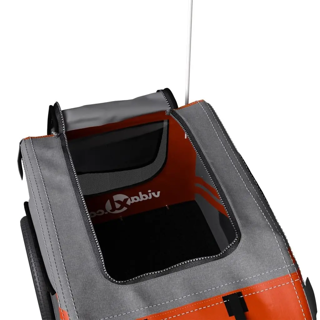 Pet Bike Trailer for Small Dogs Orange Black
