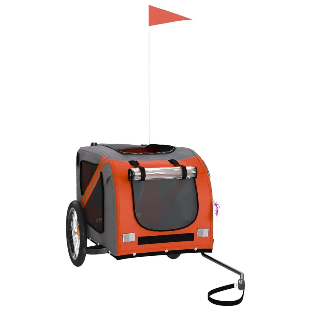 Pet Bike Trailer for Small Dogs Orange Black