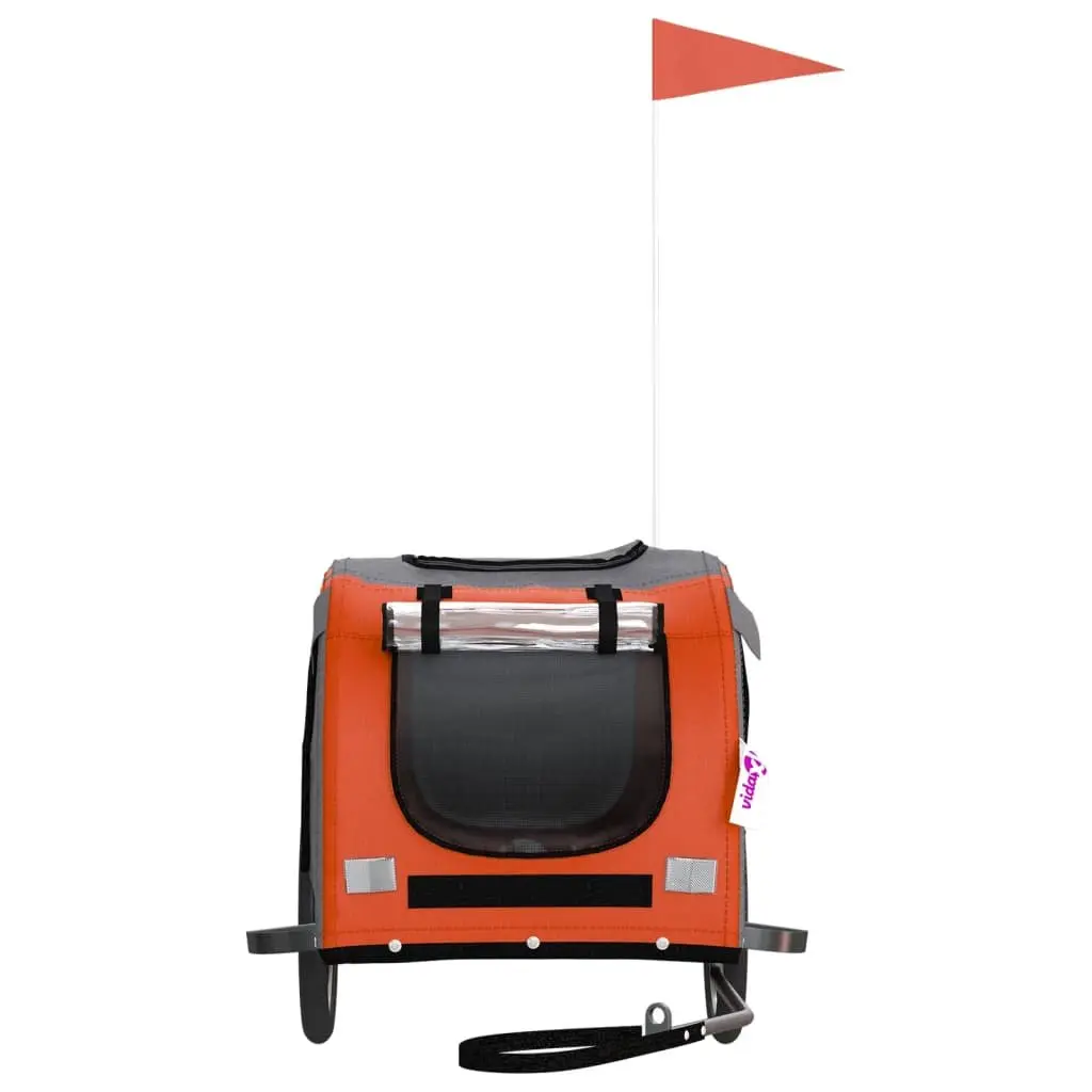 Pet Bike Trailer for Small Dogs Orange Black