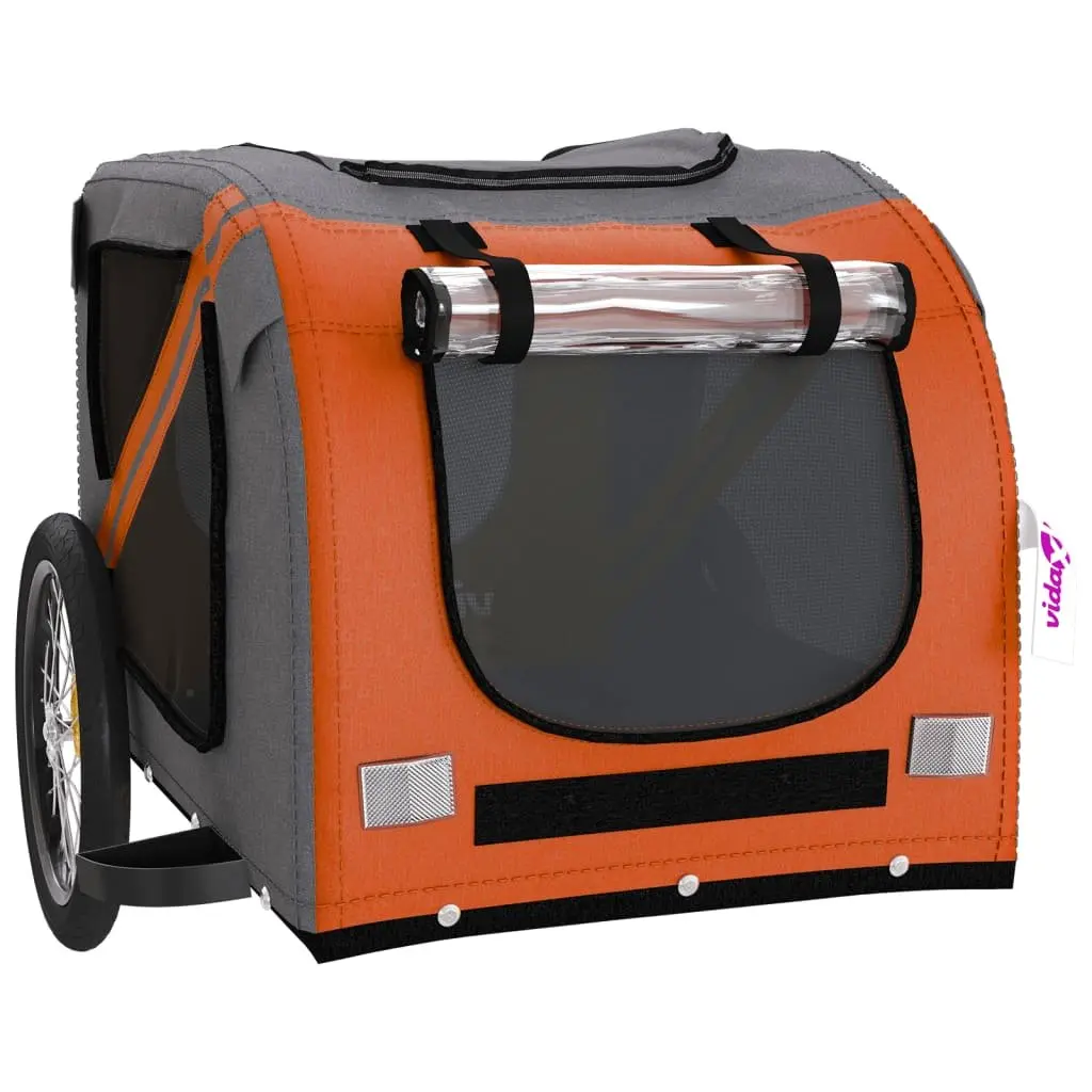 Pet Bike Trailer for Small Dogs Orange Black