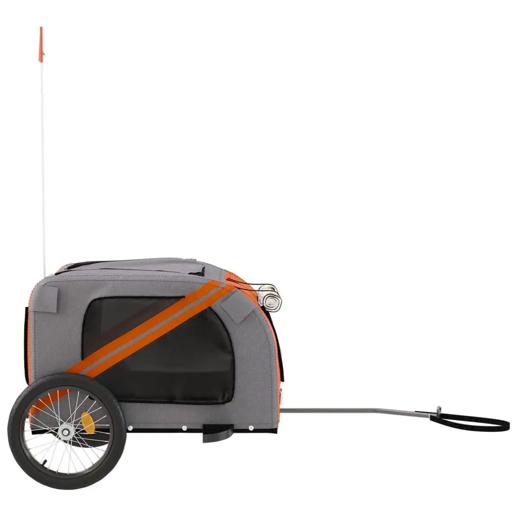 Pet Bike Trailer for Small Dogs Orange Black