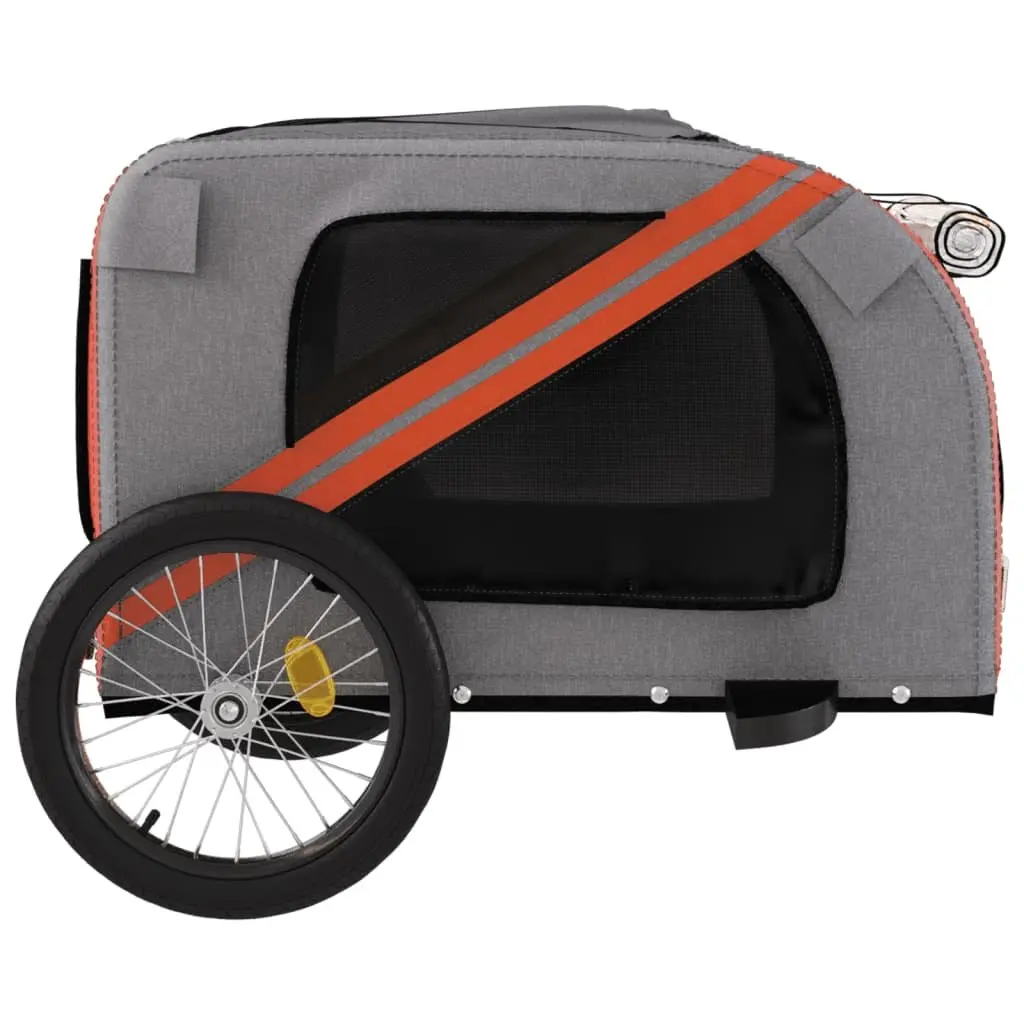 Pet Bike Trailer for Small Dogs Orange Black