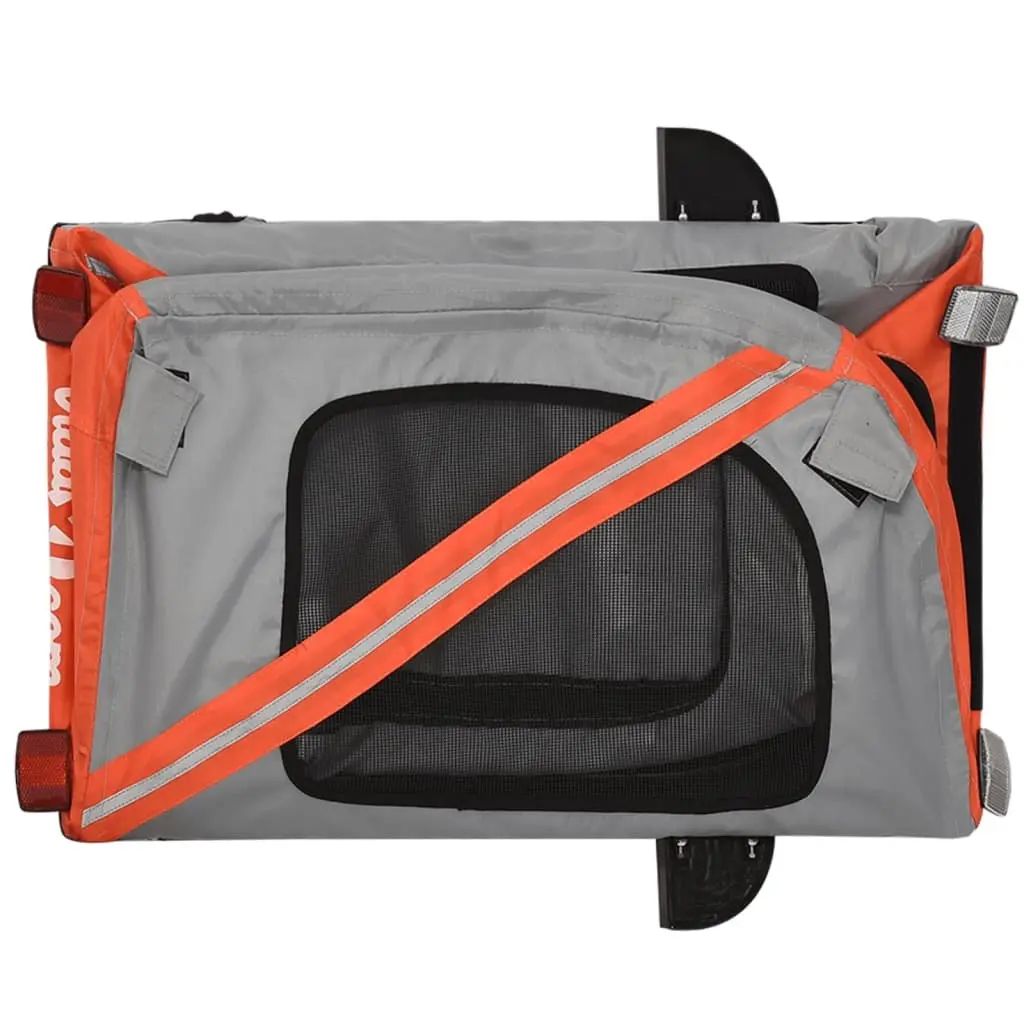 Pet Bike Trailer for Small Dogs Orange Black